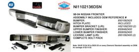 Nissan Frontier Pickup 1998-2004 Rear Step Bumper Assembly - NI1102136DSN