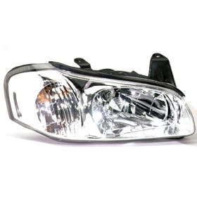 2000 Nissan Maxima Head Lamp Driver Side W/Chrome Bezel HQ - NI2502128-3