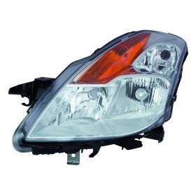 2008-2009 Nissan Altima- Coupe Performance Headlamp Set Lh (Driver Side)+Rh  (Passenger Side) - Halogen - White Lens - Chrome Bezel - NI2505119-2