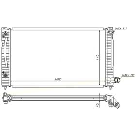 2000-2004 Audi A6 Radiator - Best Value - RAD2639