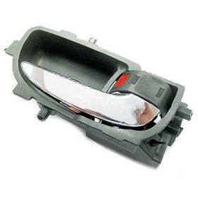2007-2011 Toyota Yaris Sedan Door Handle Inner Front Passenger Side (Chrome Lever/Black Housing) - OEM# 6920552150B1 - TO1353131-3