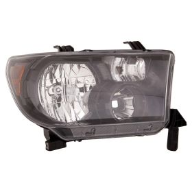2007-2010 Toyota Tundra Performance Headlamp Set Lh (Driver Side)+Rh  (Passenger Side) - Oem Style - Black Bezel - W/O Level Adjuster - TO2505123-2